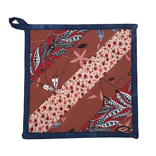 PINK BATIK Patchwork Pot Mat