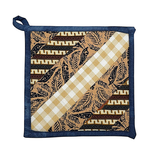 NEUTRAL BATIK Patchwork Pot Mat
